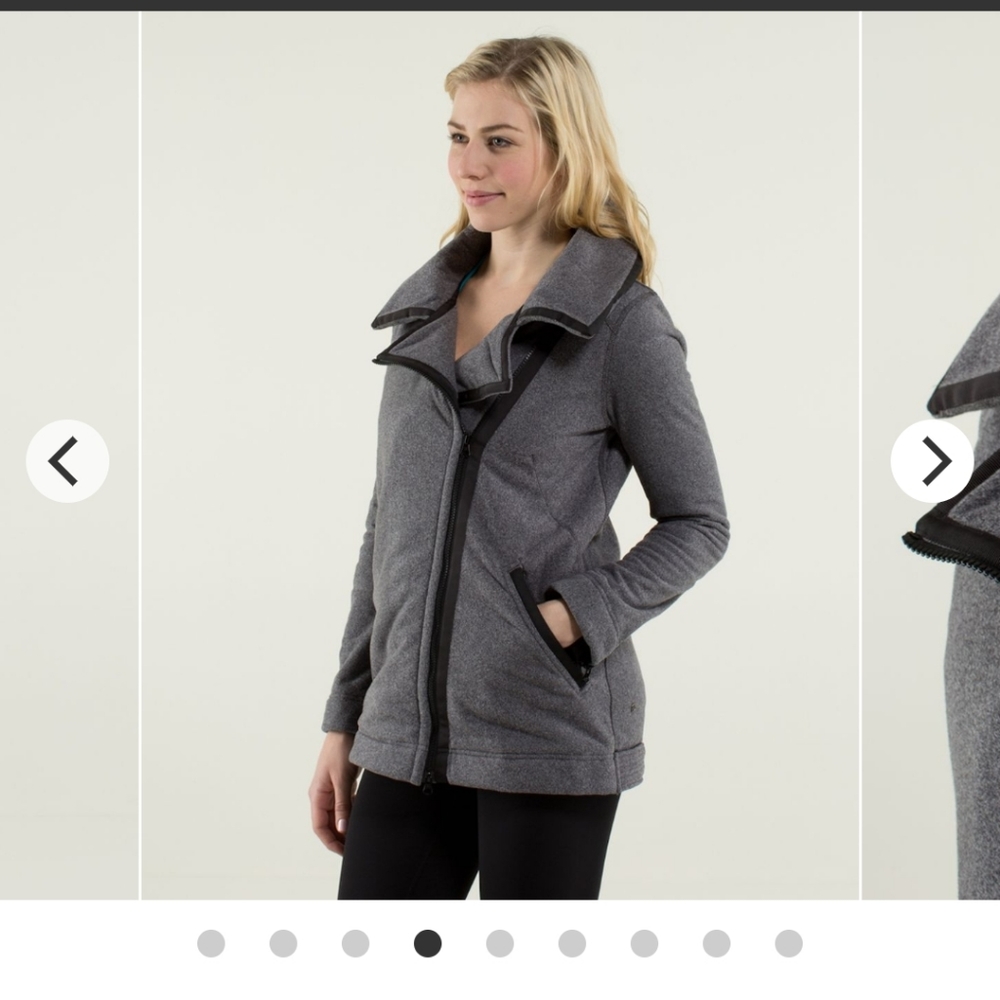 Lululemon-Moto Jacket-EUC-Sz4-Color Ambient Grey